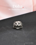 Sterling Silver Lion Head Signet Ring