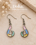 Pastel Enamel Drop Earrings