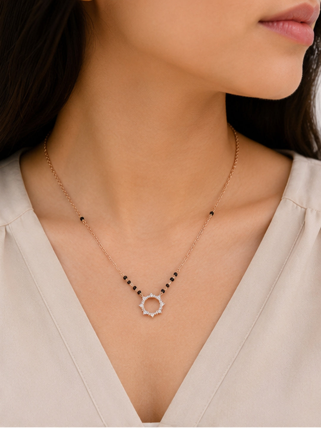 CZ Halo Circle Mangalsutra