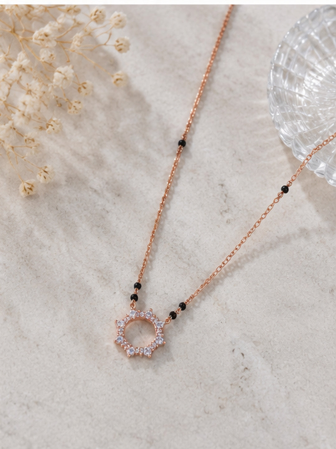 CZ Halo Circle Mangalsutra