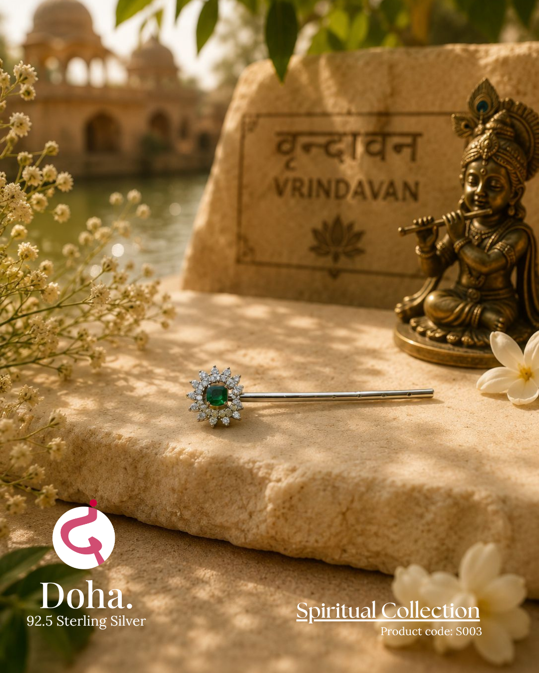 Vrindavan Bansuri - 92.5 Sterling Silver