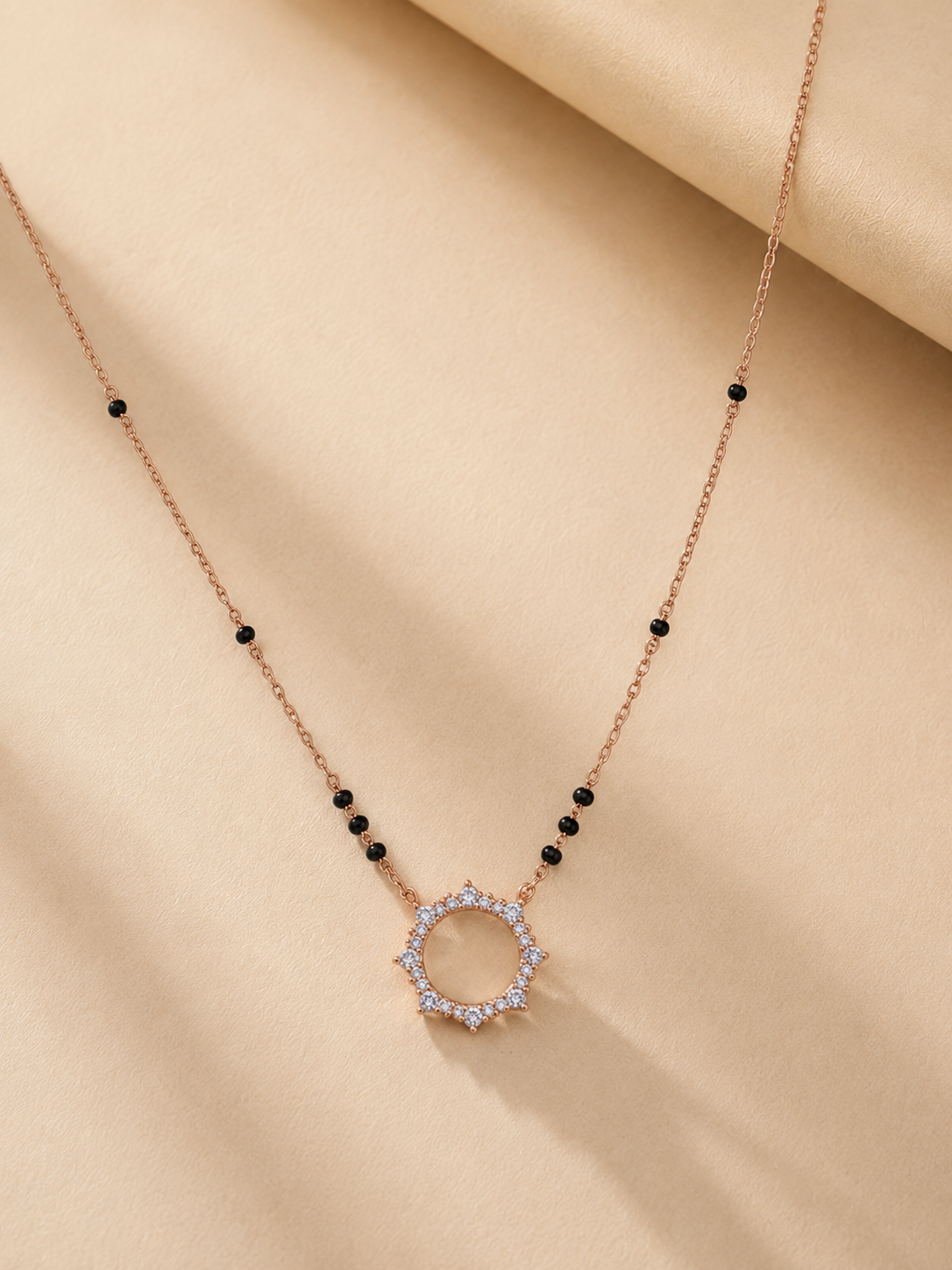 CZ Halo Circle Mangalsutra