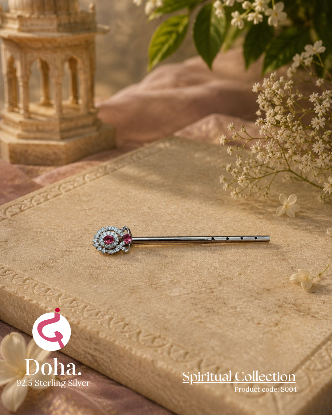 Krishna Bansuri - 92.5 Sterling Silver