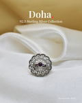 Amethyst Filigree Sterling Silver Ring