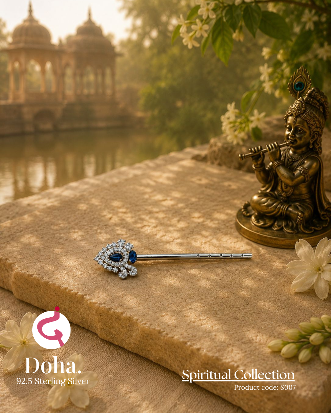 Mor Pankh Bansuri – 92.5 Sterling Silver