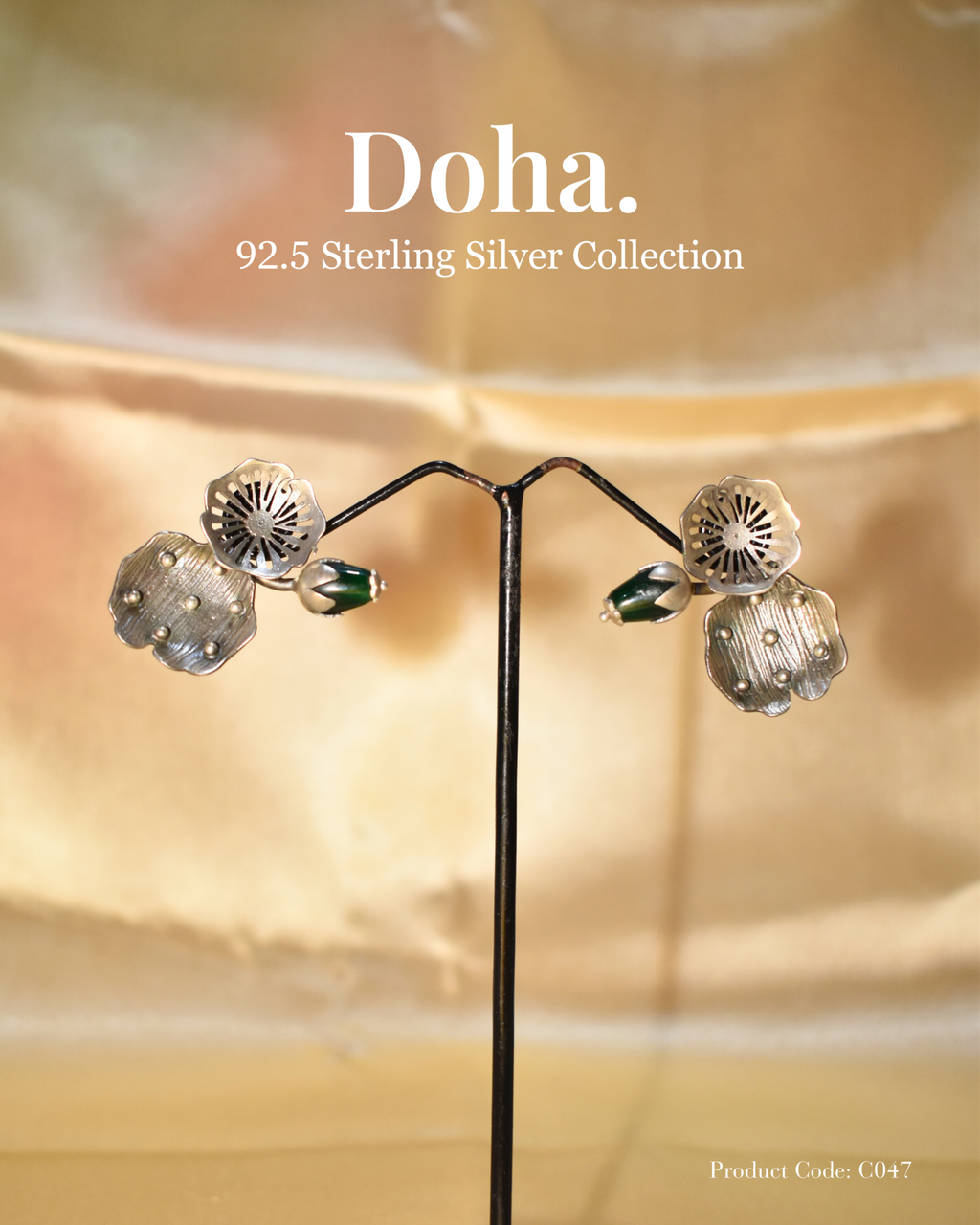 Lotus Blossom Stud Earrings
