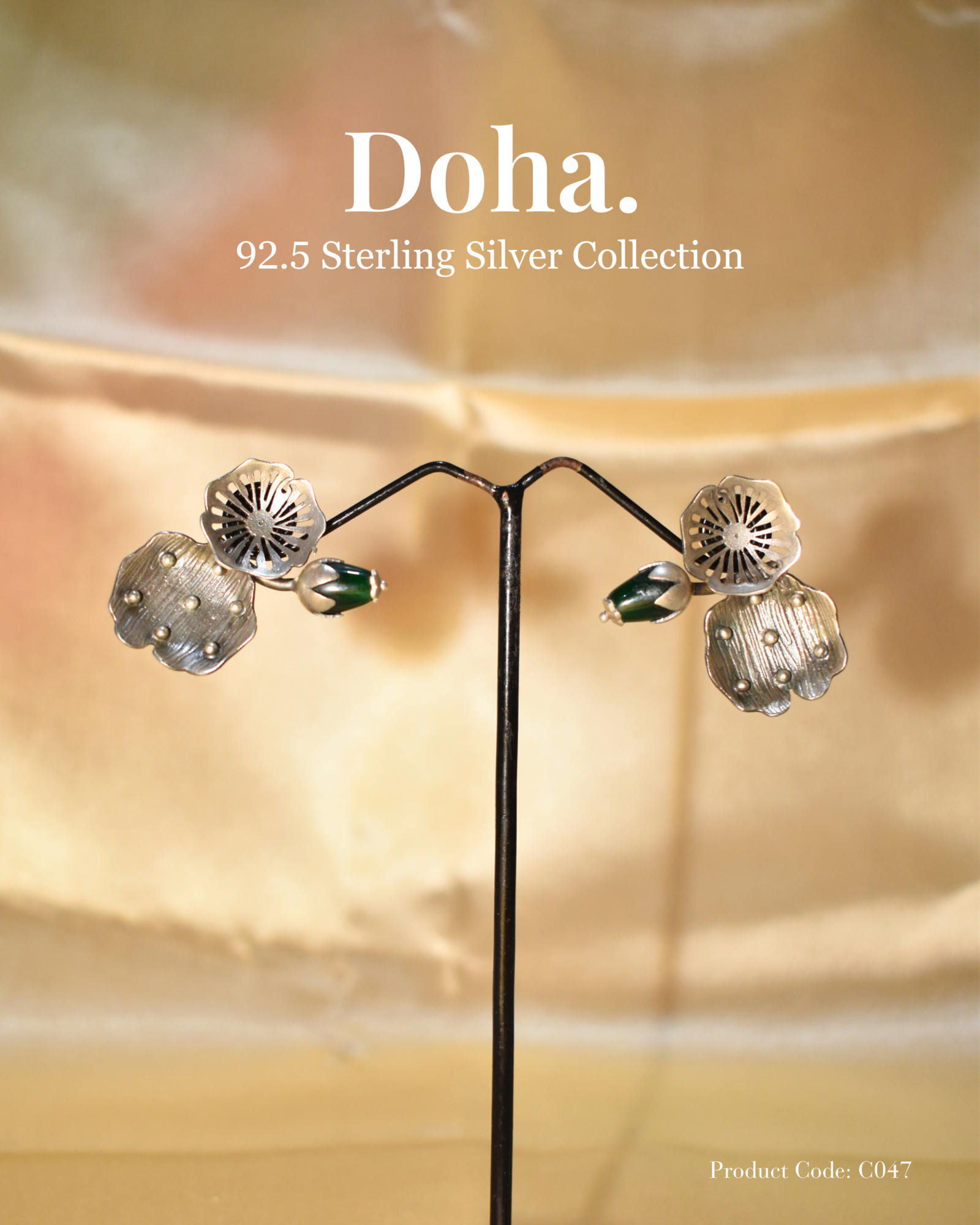 Lotus Blossom Stud Earrings