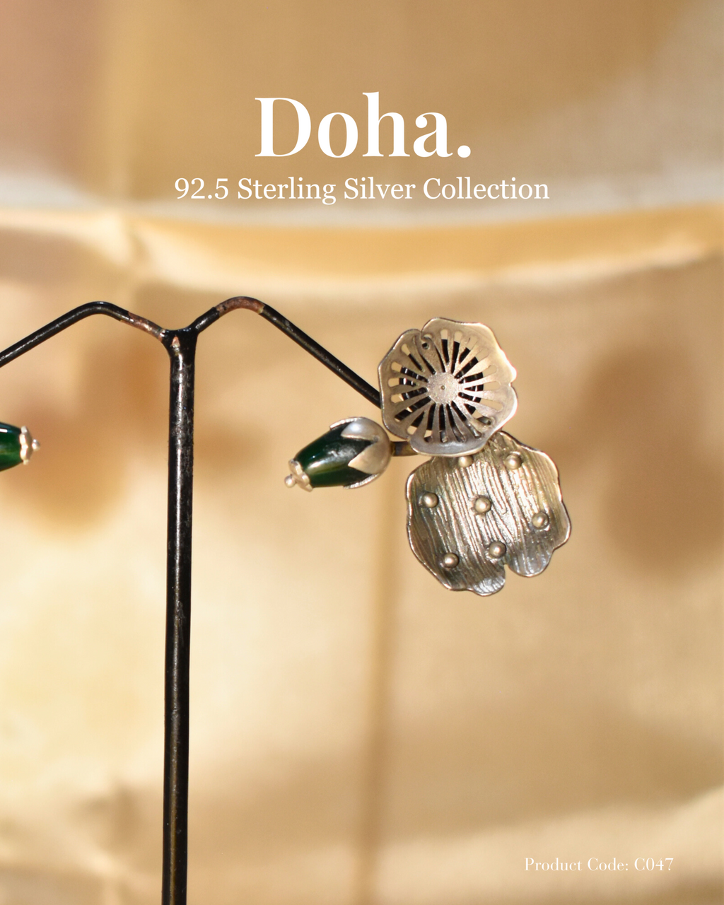 Lotus Blossom Stud Earrings